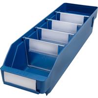 Barton Blue Shelf Bin 400 x 120 x 95mm (30 Pk) Steel