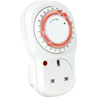 Axiom Plug-in Timer Mechanical 24 Hour in White