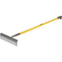Roughneck Sharp-Edge Soil Rake 1500mm (59") in Yellow Carbon Steel