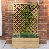 Forest Garden Trellis Planter 137cm(h) x 80cm(w) x 40cm(d) in Natural Timber