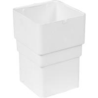 Aquaflow 65mm Square Pipe Socket in White PVCU
