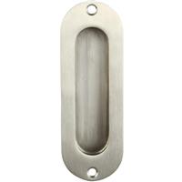 Lockworks Stainless Steel Flush Pull Handle Oval in Chrome
