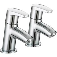 Bristan Orta Taps Bath Pillar (2 Pk) in Chrome Brass