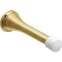 Spring Door Stop Brass Finish (5 Pack) in Gold