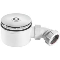 McAlpine Shallow Shower Trap Chrome plated plastic flange ST90CP10-70 in White