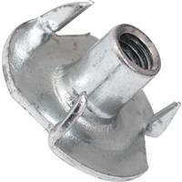Unbranded Pronged Tee Nut M6 (10 Pack) in Silver
