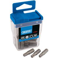 Draper Torx Bit Set TX30 x 25mm (20 Pack) in Silver Plastic