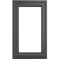 Crystal Casement uPVC Window Right Hand Opening 610mm x 1115mm Clear Double Glazing /White in Grey