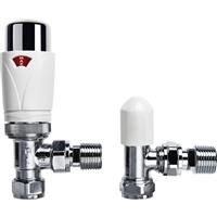 Made4Trade TRV & Lockshield White and 15mm in Chrome Brass
