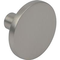 Hafele Como Knob Brushed Nickel in Silver Zinc Alloy