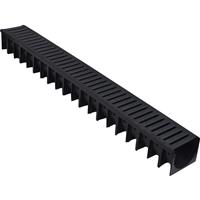 Drain Channel & Grating 1m Black Plastic Grating