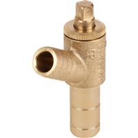 Hep2O Draincock Brass Spigot 15mm in Gold