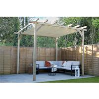 Forest Garden Ultima Pergola 280cm(h) x 360cm(w) x 360cm(d) in Natural Timber