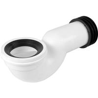 Aquaflow Swan Neck Pan Connector 4/110mm in White Rubber