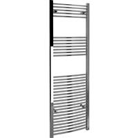 Kudox Curved Ladder Towel Radiator 1800 x 600mm 2010Btu in Chrome Steel