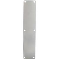 Lockworks Radius Corner Finger Plate Polished Aluminium 350 x 75mm in Chrome
