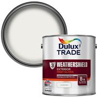 Dulux Trade Weathershield Exterior Gloss Paint Pure Brilliant 2.5L in White
