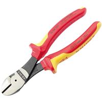 Knipex VDE Fully Insulated High Leverage Diagonal Side Cutters 180mm Steel