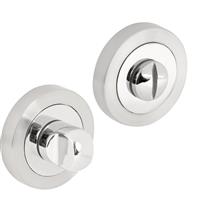 Bathroom Thumbturn & Release Dual Tone Nickel in Silver