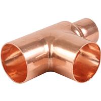 Made4Trade End Feed Reducing Tee 22 x 15 x 22mm (2 Pack) in Copper