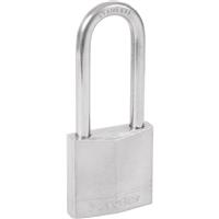 Master Lock Marine Grade Nickel Plated Padlock 40 x 6 x 52mm Extra Long Shackle in Brass Nickel Plated Brass