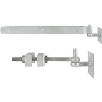GateMate Field Gate Adjustable Hinge Set 600mm Galvanised in Silver