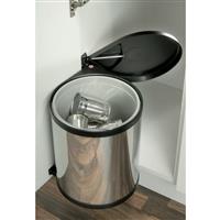 Hafele Waste Bin 15L Chrome in Silver Stainless Steel