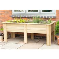 Forest Garden Large Kitchen Garden Planter 70 x 180 x 70cm in Natural Timber