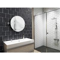 Sensio Pearl Non-Illuminated Bathroom Mirror With Tilting Wall Bracket Bevelled 500 x 500mm in Chrome Mirrored Glass