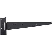Hiatt Heavy Duty Tee Hinge 450mm (2 Pack) in Black Steel