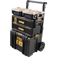 DeWalt ToughSystem 2.0 Tower with 2 x Organisers and Drawers (4 pc) in Black Polypropylene