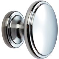 Carlisle Brass Oxford Knob 38mm Polished in Chrome Zinc Alloy