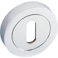 Eclipse Lock Escutcheon Polished in Chrome Zinc