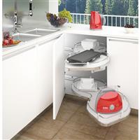 Hafele Twin Pull Out Shelving Unit 1000mm in Silver