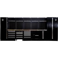 Bunker Modular Storage Combo 25 PC with Sink and Hardwood Worktop in Black Stainless Steel