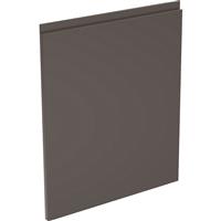 Kitchen Kit Flatpack J-Pull Appliance Door Super Gloss 715x596mm in Graphite Mdf