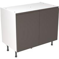 Kitchen Kit Flatpack J-Pull Kitchen Cabinet Base Unit Ultra Matt 1000mm in Graphite MFC