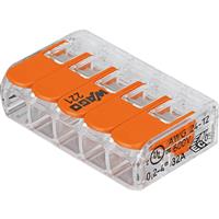 Wago 221 5 Way Compact Lever Connectors 0.5 to 6mm (6 Pack)