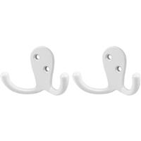 Robe Hook Double (2 Pack) in White