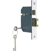 Yale BS 5 Lever Mortice Sashlock 76mm Polished Chrome in Silver