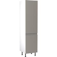 Kitchen Kit Flatpack J-Pull Kitchen Cabinet Tall Larder Unit Ultra Matt 500mm in Dust Grey MFC