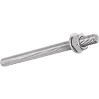 Unbranded A2 Stainless Chemical Stud M10 x 130mm (10 Pack) in Stainless Steel Resin