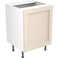 Kitchen Kit Flatpack Shaker Kitchen Cabinet Base Sink Unit Ultra Matt 600mm in Cashmere MFC