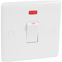 Wessex Electrical Wessex 20A DP Switch Neon in White Plastic