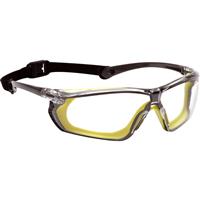 Pyramex Crossovr Safety Glasses Clear Lens in Silver Rubber