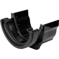 Aquaflow 120mm Ogee to 112mm Half Round Adaptor in Black PVCU
