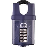 Squire Combination Weatherproof Padlock 60 x 10 x 29mm CS in Blue Die Cast Zinc Alloy