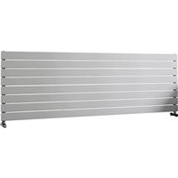 Ximax Oxford Single Horizontal Designer Radiator 595 x 1800mm 3849Btu in Silver Steel