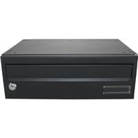 Burg-Wachter Wharfe Horizontal Post Box in Black Galvanised Steel