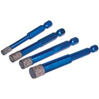 Mexco TDXCEL Dry Diamond Tile Drill Bit 4 Piece Steel